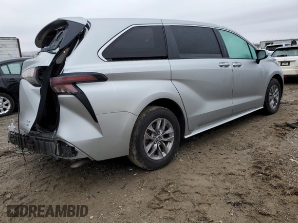 2023 Toyota Sienna LE with VIN 5TDKRKEC5PS172884, listed as a Copart auction lot 85012314 with 93,459 mi miles and Salvage Title. Bid and sale history available at carsss.com. Image 3.