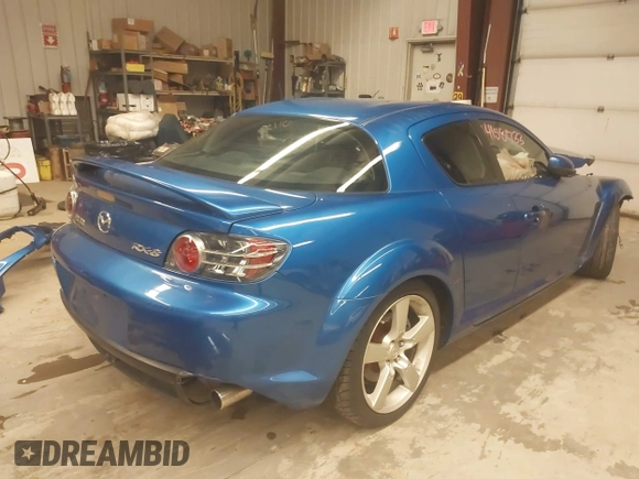 2004 Mazda RX-8 with VIN JM1FE17N240139216, listed as a IAAI auction lot 41581733 with 110,151 mi miles. Bid and sale history available at carsss.com. Image 4.