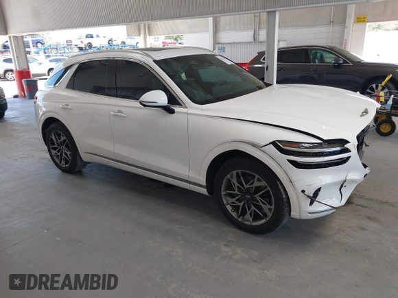 2022 Genesis GV70 2.5T with VIN KMUMADTBXNU045298, listed as a IAAI auction lot 42515480 with 82,599 mi miles and . Bid and sale history available at DreamBid. Image 1.