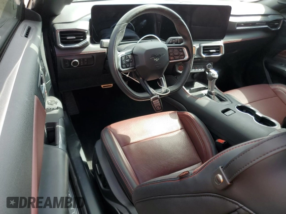 2024 Ford Mustang EcoBoost with VIN 1FA6P8TH4R5108939, listed as a Copart auction lot 53738545 with 7,403 mi miles and Salvage Title. Bid and sale history available at DreamBid. Image 8.