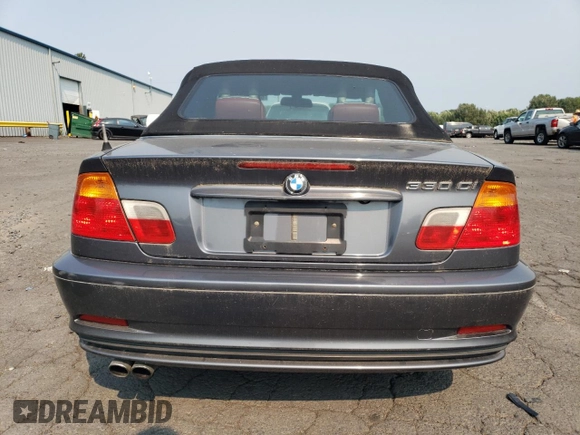2001 BMW 3 Series 330Ci with VIN WBABS53401JU83660, listed as a Copart auction lot 65535014 with 173,739 mi miles and Salvage Title. Bid and sale history available at carsss.com. Image 6.