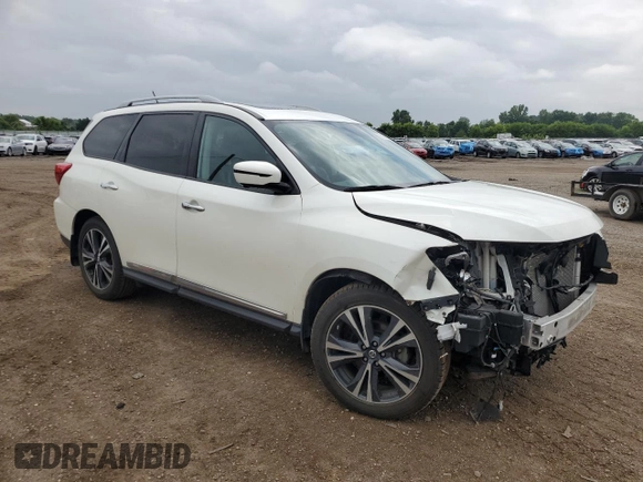 2017 Nissan Pathfinder Platinum with VIN 5N1DR2MM8HC910274, listed as a Copart auction lot 61446335 with 109,094 mi miles and Clean title. Bid and sale history available at DreamBid. Image 4.
