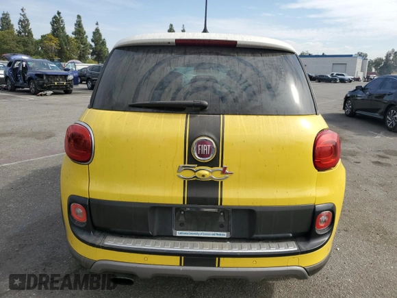 2014 FIAT 500L Trekking with VIN ZFBCFADH1EZ019518, listed as a Copart auction lot 74023564 with 124,433 mi miles and Salvage Title. Bid and sale history available at carsss.com. Image 6.