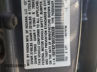 2014 Honda Civic LX with VIN 19XFB2F50EE206338, listed as a Copart auction lot 44776175 with 155,549 mi miles and Salvage Title. Bid and sale history available at DreamBid. Image 12.