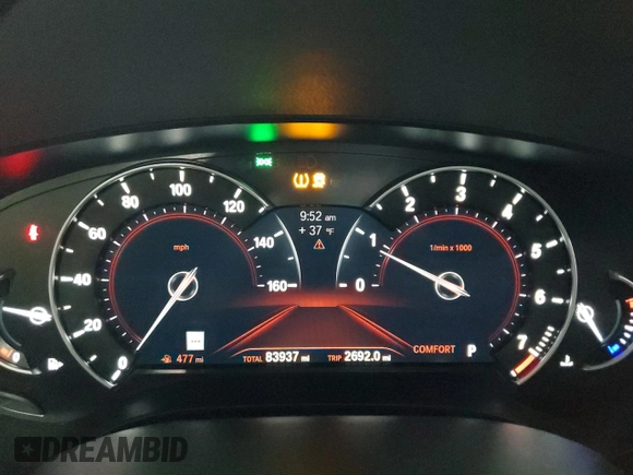 2018 BMW 5 Series 530i xDrive with VIN WBAJA7C5XJG907832, listed as a Copart auction lot 43753535 with 83,937 mi miles and Clean Title. Bid and sale history available at carsss.com. Image 9.