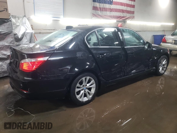 2010 BMW 5 Series 535i xDrive with VIN WBANV9C56AC391171, listed as a Copart auction lot 44918135 with 163,298 mi miles and Salvage Title. Bid and sale history available at carsss.com. Image 3.