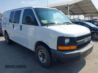 2013 Chevrolet Express Cargo with VIN 1GCWGFCA1D1148378, listed as a IAAI auction lot 42744125 with 141,108 mi miles and . Bid and sale history available at DreamBid. Image 1.