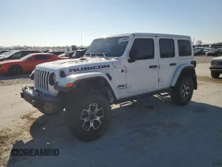 2018 Jeep Wrangler Unlimited Rubicon with VIN 1C4HJXFGXJW210780, listed as a Copart auction lot 50590655 with 98,416 mi miles and Salvage title. Bid and sale history available at DreamBid. Image 1.
