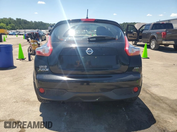 2015 Nissan Juke SV with VIN JN8AF5MV5FT558184, listed as a Copart auction lot 57761285 with 57,025 mi miles and Salvage title. Bid and sale history available at DreamBid. Image 6.