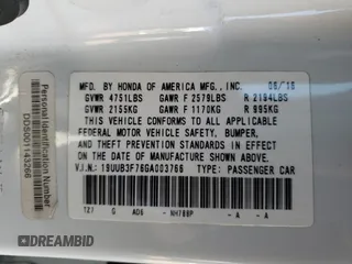 2016 Acura TLX V6 Advance with VIN 19UUB3F76GA003766, listed as a Copart auction lot 73115244 with 81,655 mi miles and Salvage Title. Bid and sale history available at carsss.com. Image 12.