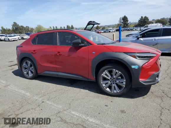 2023 Toyota bZ4X XLE with VIN JTMABABA6PA029338, listed as a Copart auction lot 53708195 with 5,743 mi miles and Salvage Title. Bid and sale history available at DreamBid. Image 4.