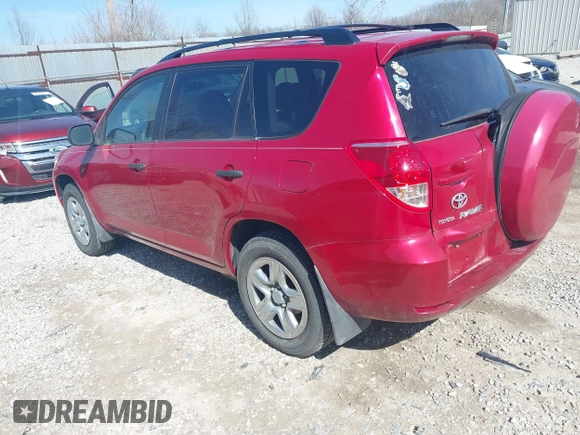 2007 Toyota RAV4 with VIN JTMBD33V576033542, listed as a IAAI auction lot 41867715 with 130,538 mi miles. Bid and sale history available at carsss.com. Image 3.