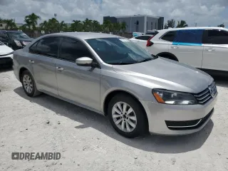 2014 Volkswagen Passat Wolfsburg Edition with VIN 1VWAS7A32EC105139, listed as a Copart auction lot 61187895 with 139,191 mi miles and Clean title. Bid and sale history available at DreamBid. Image 4.
