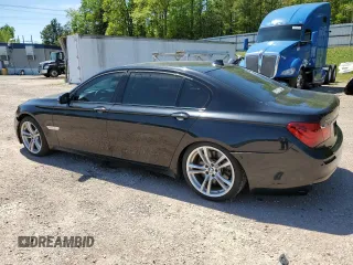 2013 BMW 7 Series 750Li xDrive with VIN WBAYF8C53DDE59271, listed as a Copart auction lot 50420424 with 79,534 mi miles and Salvage Title. Bid and sale history available at carsss.com. Image 2.