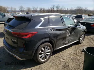 2020 Infiniti QX50 LUXE with VIN 3PCAJ5M39LF106195, listed as a Copart auction lot 47794153 with 43,568 mi miles. Bid and sale history available at carsss.com. Image 3.