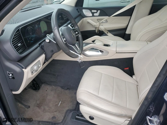 2020 Mercedes-Benz GLE with VIN 4JGFB4JB2LA142422, listed as a Copart auction lot 52342055 with 57,545 mi miles and Salvage Title. Bid and sale history available at carsss.com. Image 7.