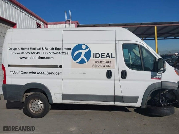 2017 Ram ProMaster Cargo Van with VIN 3C6TRVBG2HE549882, listed as a IAAI auction lot 41135506 with 221,688 mi miles. Bid and sale history available at carsss.com. Image 13.