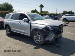 2025 Hyundai Palisade SEL Premium с VIN KM8R44GE8SU850180, выставлен на аукционе Copart как лот 59717545 с пробегом 3 728 миль миль и Списание • Salvage title. История ставок и продаж доступна на DreamBid. Изображение 4.