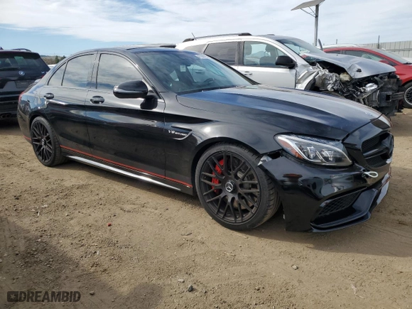 2016 Mercedes-Benz C-Class AMG C 63 S with VIN 55SWF8HB6GU113247, listed as a Copart auction lot 47280295 with 44,130 mi miles and Salvage Title. Bid and sale history available at carsss.com. Image 4.