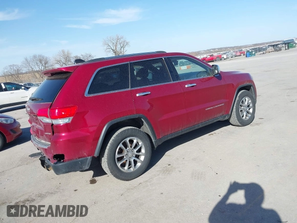 2015 Jeep Grand Cherokee Limited with VIN 1C4RJFBG5FC836296, listed as a IAAI auction lot 41803918 with 173,828 mi miles. Bid and sale history available at carsss.com. Image 4.