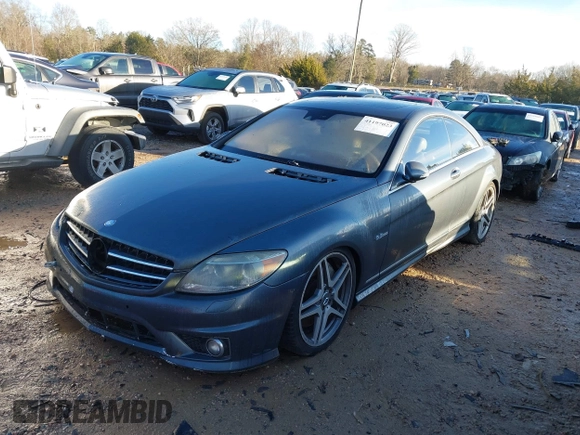 2008 Mercedes-Benz CL-Class V8 AMG with VIN WDDEJ77XX8A011694, listed as a IAAI auction lot 41197023 with 158,416 mi miles. Bid and sale history available at carsss.com. Image 19.