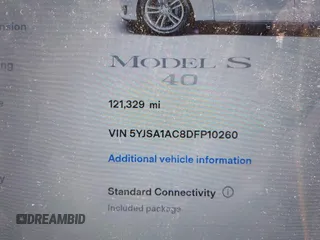 2013 Tesla Model S с VIN 5YJSA1AC8DFP10260, выставлен на аукционе IAAI как лот 42545156 с пробегом 121 329 миль миль и . История ставок и продаж доступна на DreamBid. Изображение 15.