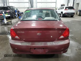 2003 Kia Spectra with VIN KNAFB121735217341, listed as a Copart auction lot 72016504 with 116,224 mi miles and Salvage Title. Bid and sale history available at DreamBid. Image 6.