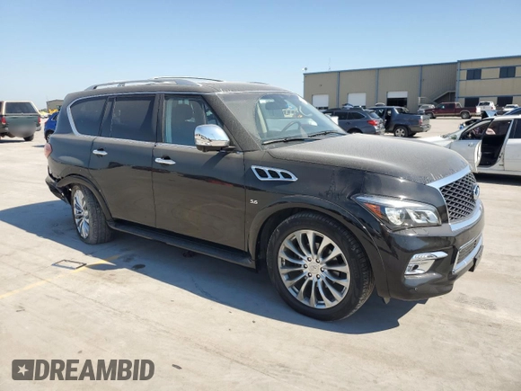 2017 Infiniti QX80 with VIN JN8AZ2NEXH9159646, listed as a Copart auction lot 74235294 with 50,650 mi miles and Salvage Title. Bid and sale history available at carsss.com. Image 4.