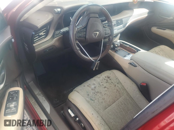 2018 Lexus LS 500 with VIN JTHB51FF5J5005774, listed as a Copart auction lot 74082444 with Not provided miles and Salvage title. Bid and sale history available at DreamBid. Image 8.