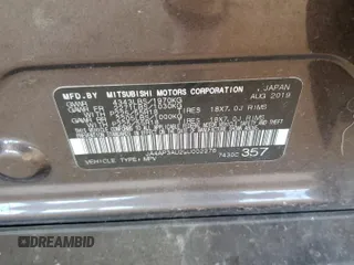 2020 Mitsubishi Outlander ES z VIN JA4AP3AU2LU002276, wystawiony jako Copart lot #45523185 z przebiegiem 127 479 mil mil oraz Szkoda całkowita • Salvage title. Historia ofert i sprzedaży dostępna na DreamBid. Obrazek 14.