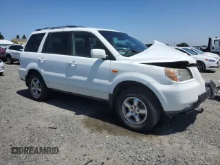 2008 Honda Pilot EX-L with VIN 5FNYF28758B010728, listed as a Copart auction lot 54992515 with 144,963 mi miles and Salvage Title. Bid and sale history available at DreamBid. Image 4.