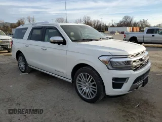 2023 Ford Expedition Max Platinum with VIN 1FMJK1M87PEA27287, listed as a Copart auction lot 42148204 with 2,666 mi miles and Salvage title. Bid and sale history available at DreamBid. Image 4.