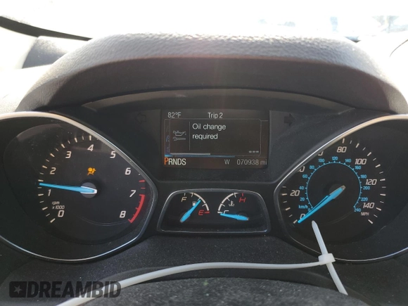 2015 Ford Escape Titanium with VIN 1FMCU9J99FUC13108, listed as a Copart auction lot 60815265 with 70,938 mi miles and Salvage title. Bid and sale history available at DreamBid. Image 9.