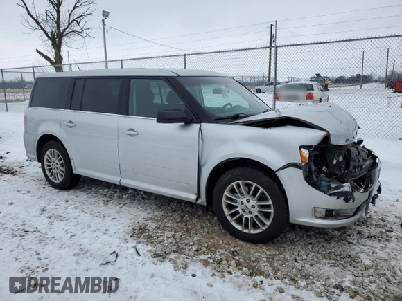 2013 Ford Flex SEL with VIN 2FMHK6C87DBD26752, listed as a Copart auction lot 88915455 with 150,314 mi miles and Salvage Title. Bid and sale history available at carsss.com. Image 4.