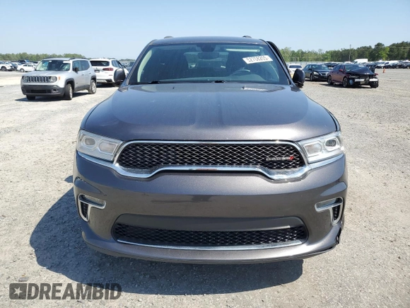 2021 Dodge Durango SXT Plus with VIN 1C4RDJAGXMC793518, listed as a Copart auction lot 52708205 with 36,788 mi miles and Salvage title. Bid and sale history available at DreamBid. Image 5.