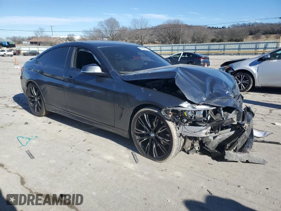 2015 BMW 4 Series 435i with VIN WBA4B1C54FD955231, listed as a Copart auction lot 89322955 with Not Provided miles and Salvage Title. Bid and sale history available at DreamBid. Image 4.