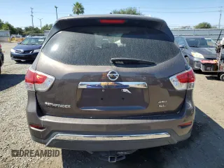 2015 Nissan Pathfinder SV with VIN 5N1AR2MN0FC689360, listed as a Copart auction lot 61433765 with 95,663 mi miles and Salvage title. Bid and sale history available at DreamBid. Image 6.