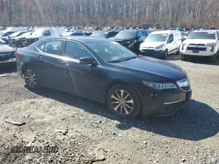 2015 Acura TLX with VIN 19UUB1F34FA011042, listed as a Copart auction lot 49988395 with 180,017 mi miles and Salvage Title. Bid and sale history available at carsss.com. Image 4.