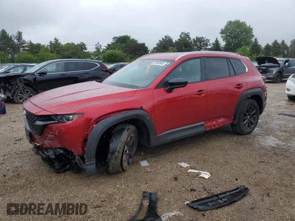 2024 Mazda CX-50 S Select with VIN 7MMVABAMXRN198957, listed as a Copart auction lot 57580945 with 11,982 mi miles and Salvage title. Bid and sale history available at DreamBid. Image 1.
