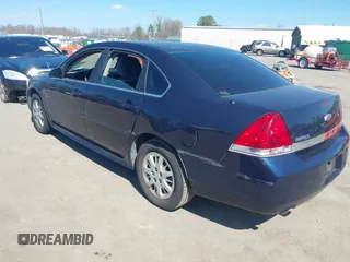 2011 Chevrolet Impala Police Police with VIN 2G1WD5EM9B1165441, listed as a IAAI auction lot 41871506 with 138,810 mi miles. Bid and sale history available at carsss.com. Image 3.