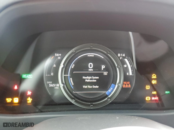 2020 Lexus UX with VIN JTHR9JBH1L2026913, listed as a Copart auction lot 53477275 with 56,518 mi miles and Salvage Title. Bid and sale history available at carsss.com. Image 9.
