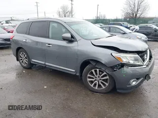 2015 Nissan Pathfinder SL z VIN 5N1AR2MM1FC720641, wystawiony jako IAAI lot #41508533 z przebiegiem 109 661 mil mil oraz . Historia ofert i sprzedaży dostępna na DreamBid. Obrazek 1.
