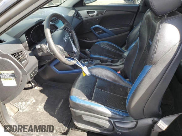 2013 Hyundai Veloster Turbo with VIN KMHTC6AE1DU124502, listed as a Copart auction lot 46489915 with 143,526 mi miles and Salvage title. Bid and sale history available at DreamBid. Image 7.