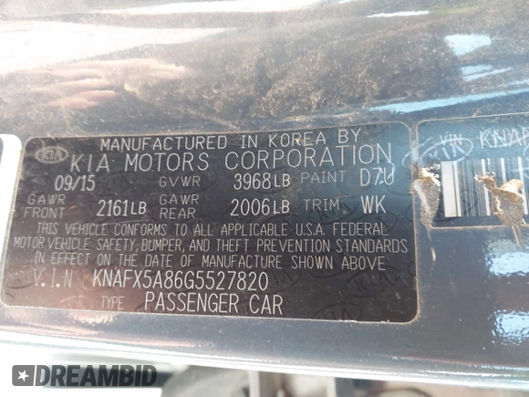 2016 Kia Forte EX z VIN KNAFX5A86G5527820, wystawiony jako IAAI lot #42148974 z przebiegiem 73 103 mil mil oraz . Historia ofert i sprzedaży dostępna na DreamBid. Obrazek 9.