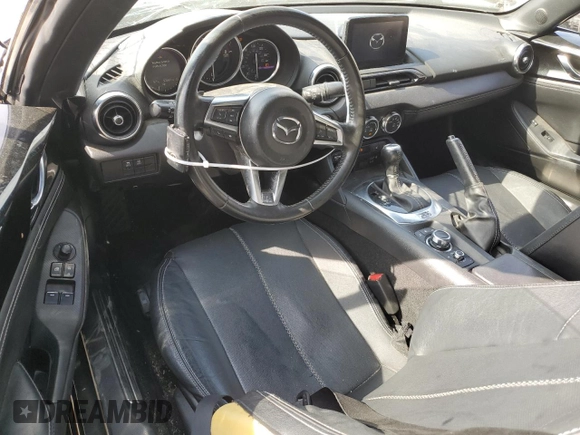 2021 Mazda MX-5 Miata Grand Touring with VIN JM1NDAM71M0451354, listed as a Copart auction lot 47756025 with 53,347 mi miles and Salvage title. Bid and sale history available at DreamBid. Image 8.