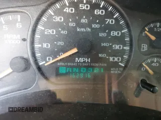 2002 Chevrolet Tahoe LS with VIN 1GNEK13Z52R156962, listed as a Copart auction lot 58169335 with 162,916 mi miles and Salvage title. Bid and sale history available at DreamBid. Image 9.