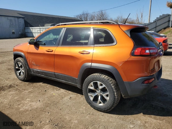 2015 Jeep Cherokee Trailhawk with VIN 1C4PJMBS0FW604168, listed as a Copart auction lot 51470625 with 186,211 mi miles and Salvage Title. Bid and sale history available at carsss.com. Image 2.