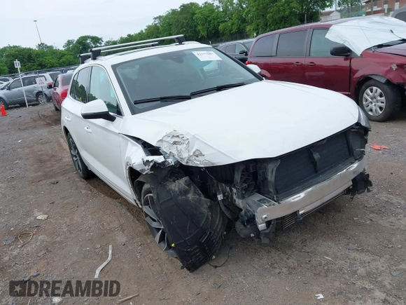 2021 Audi Q5 Premium Plus with VIN WA1BAAFY4M2119148, listed as a IAAI auction lot 42177607 with 68,481 mi miles and . Bid and sale history available at DreamBid. Image 1.