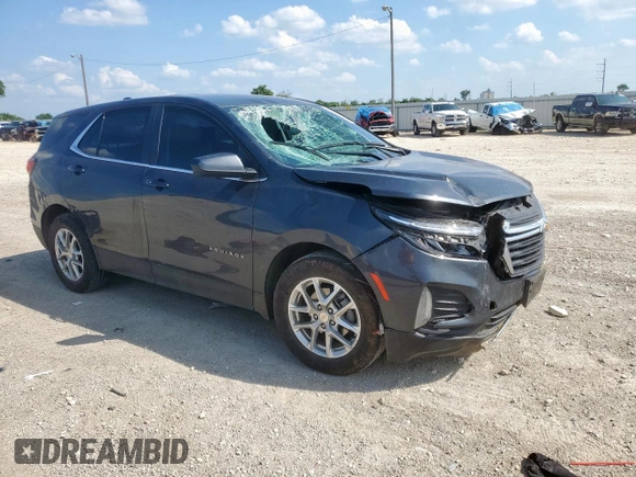 2023 Chevrolet Equinox LT with VIN 3GNAXKEG2PS175376, listed as a Copart auction lot 58244925 with 41,710 mi miles and Salvage title. Bid and sale history available at DreamBid. Image 4.