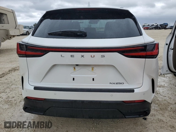 2025 Lexus NX with VIN JTJGDCAZ2S2016027, listed as a Copart auction lot 74098194 with 0 mi miles and Non Repairable. Bid and sale history available at carsss.com. Image 6.